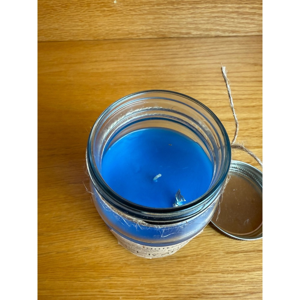 IGNITE HOPE Masquerade Scented Mason Jar Candle Blue 16 oz